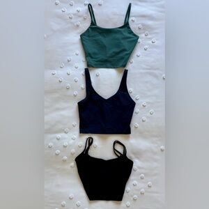 Set of Three HALARA Workout Crop Tops/Sports Bras/Yoga Tops + Free Gift